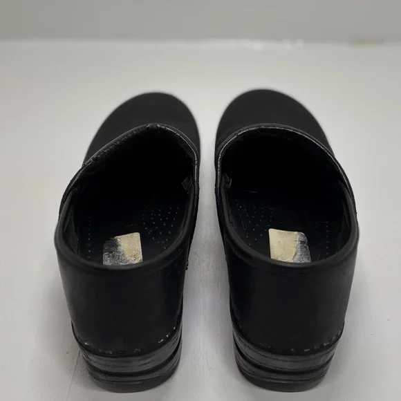 Dansko Professional Black Leather Clogs Women EU 40 US 9.5–10 Nursing Chef Shoes - Picture 7 of 11